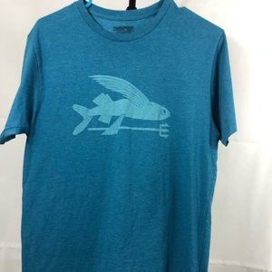 Patagonia Flying Fish T-Shirt Blue Size:Medium